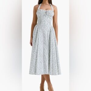 House of CB Adabella Floral Pleated Halter Sundress